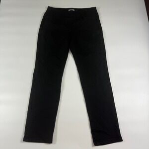 Briggs Pants Womens Size 6 Black Super Stretch High Waisted Straight Leg Pull on